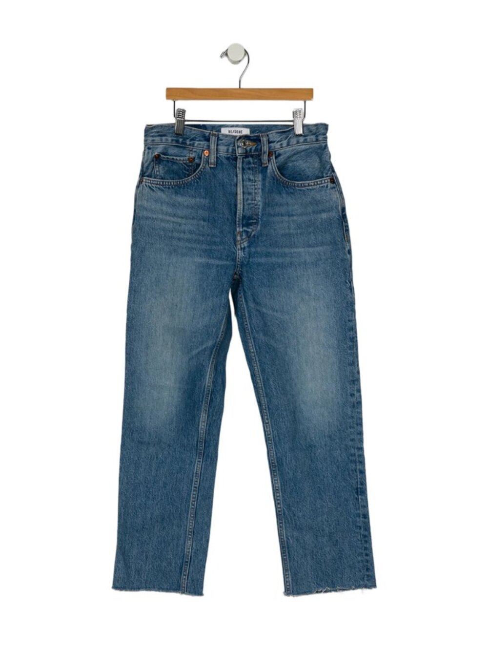 Re/Done Mid-Rise Straight-Leg Jeans